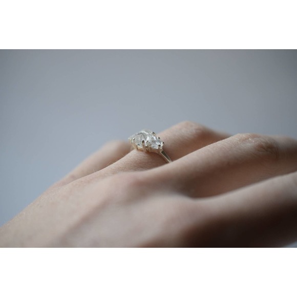 Unique Engagement Ring Handmade Natural Crystal Ring Dainty Boho Ring - Picture 6 of 9